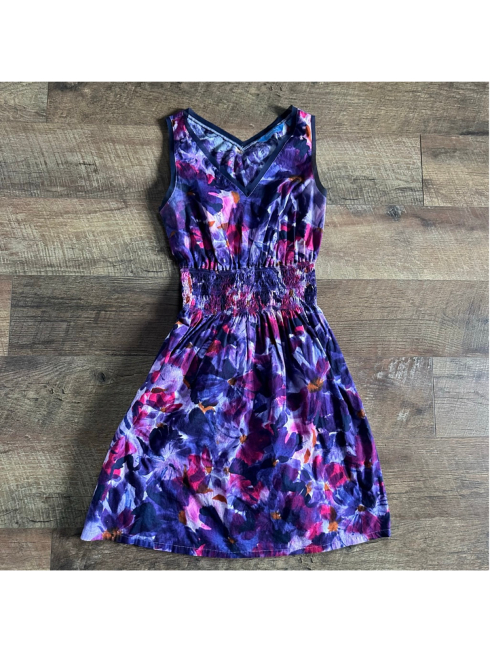 Women's Simply Vera Vera Wang XS Purple Pink Floral Mini Dress